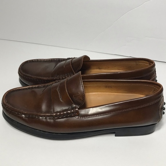 Tod’s Mens Brown Leather Penny Loafer Driving Shoe size 39.5 / US 7 - Picture 4 of 11